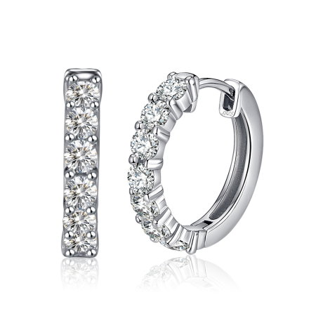 Cercei argint 925 placati cu rodiu cu zirconiu