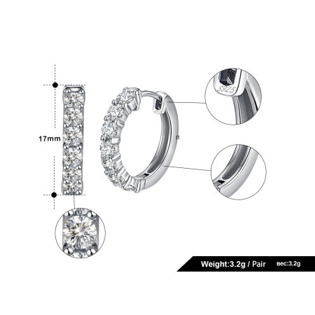 Cercei argint 925 placati cu aur 14K cu zirconiu [6]