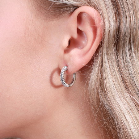 Cercei argint 925 placati cu aur 14K cu zirconiu [4]