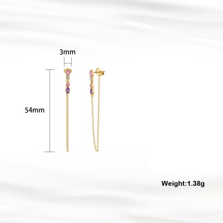 Cercei argint 925 placati cu rodiu cu zirconiu [4]