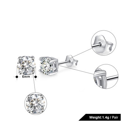 Cercei argint 925 placati cu rodiu cu zirconiu [4]