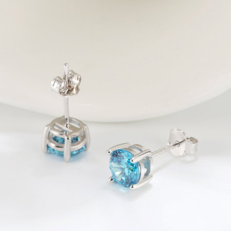 Cercei argint 925 placati cu rodiu cu zirconiu [4]