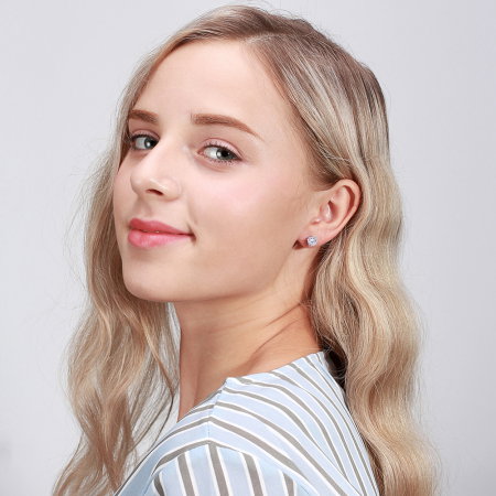 Cercei argint 925 placati cu rodiu cu zirconiu [2]