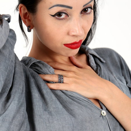 Cercei argint 925 rodiat Eternity cu zirconii multicolore ETU0028 [3]