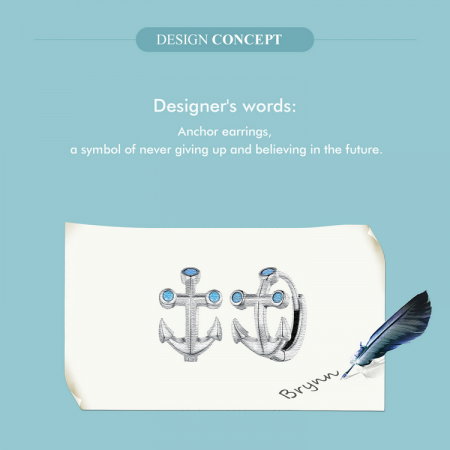 Cercei argint ancora [8]