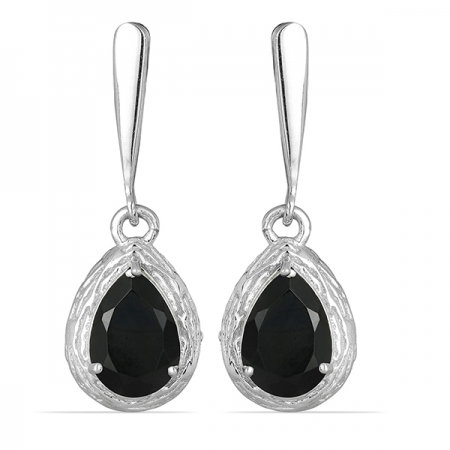 Cercei argint Anne Boleyn, 925, cu onix negru - EVA0006 [0]