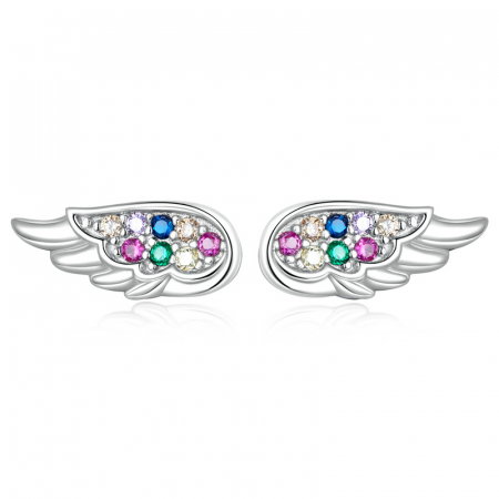 Cercei argint aripi cu zirconii