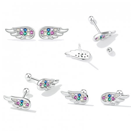 Cercei argint aripi cu zirconii [7]
