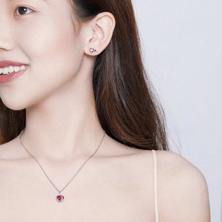 Cercei argint aripi de inger pazitor placati cu rodiu [2]