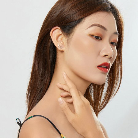 Cercei argint aripi de inger placati cu aur roz [7]