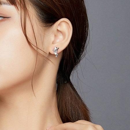 Cercei argint asimetrici cu schelete mariachi [1]