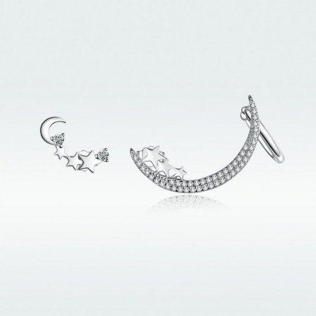 Cercei argint asimetrici cu semiluna si zirconii [7]