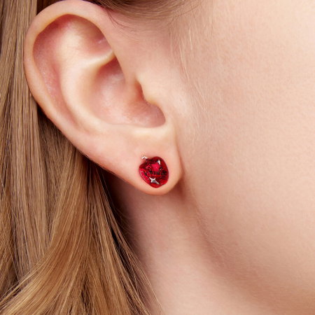 Cercei argint asimetrici mar norocos cu surub si Spinel sintetic [2]