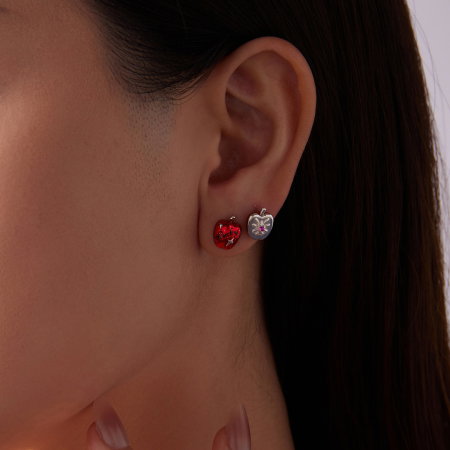 Cercei argint asimetrici mar norocos cu surub si Spinel sintetic [6]