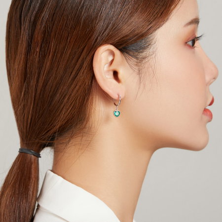 Cercei argint asimetrici sarpe si inima [7]