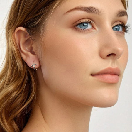 Cercei argint bambus [5]