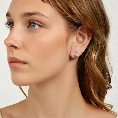 Cercei argint bambus [1]