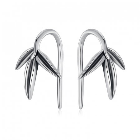 Cercei argint bambus