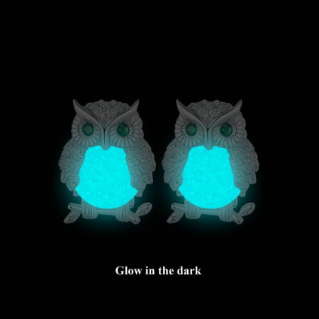 Cercei argint bufnita luminoasa [2]