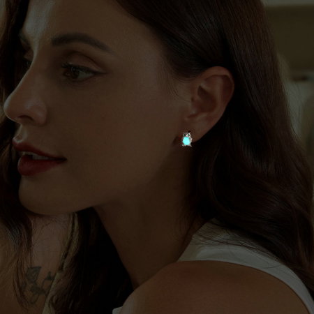 Cercei argint bufnita luminoasa [3]