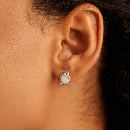 Cercei argint bufnita luminoasa [7]