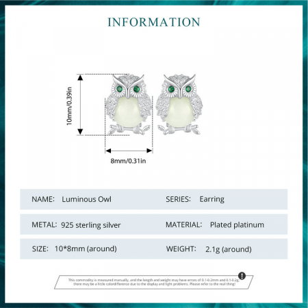 Cercei argint bufnita luminoasa [11]