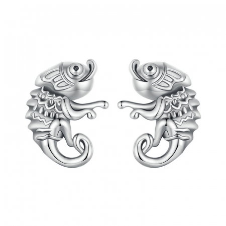 Cercei argint cameleon