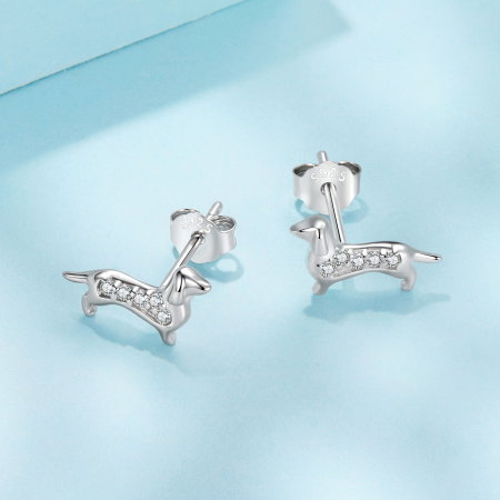 Cercei argint catei Teckel [4]