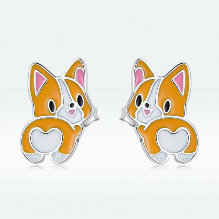 Cercei argint catelusi Corgi [2]