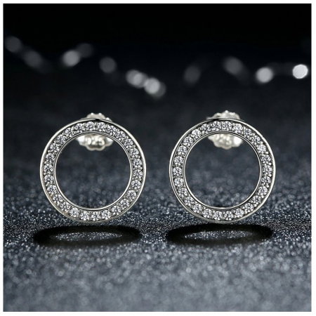 Cercei argint cercuri cu zirconii [3]