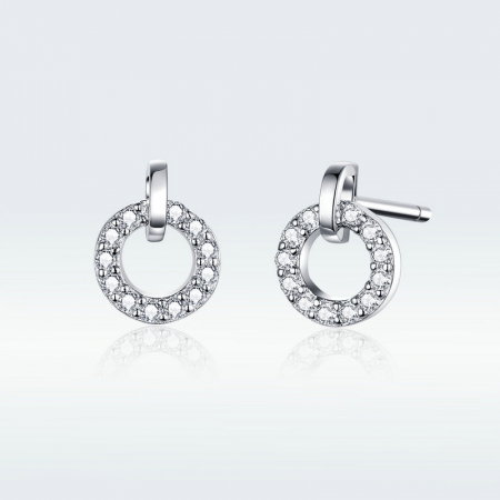 Cercei argint cercuri  placati cu rodiu [7]