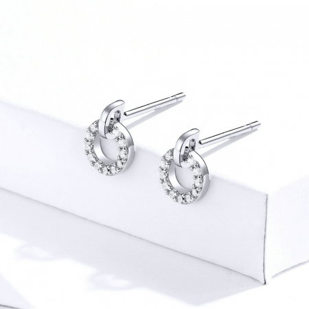 Cercei argint cercuri  placati cu rodiu [5]