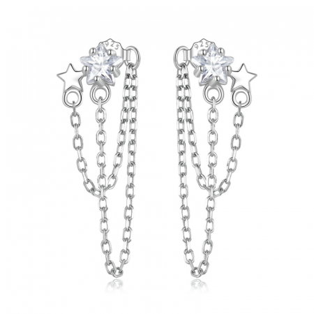 Cercei argint cicuras cu stelute