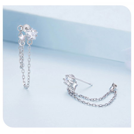 Cercei argint cicuras cu stelute [8]