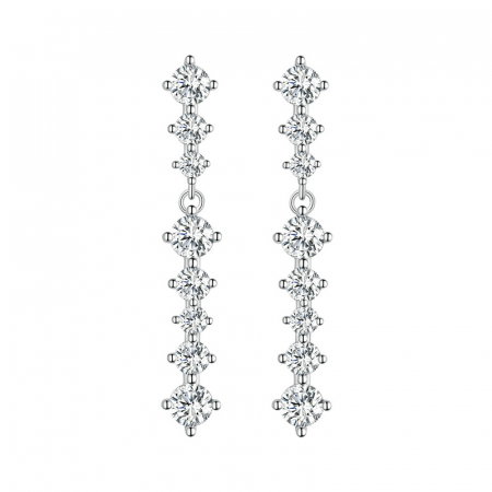 Cercei argint ciucurasi de zirconiu