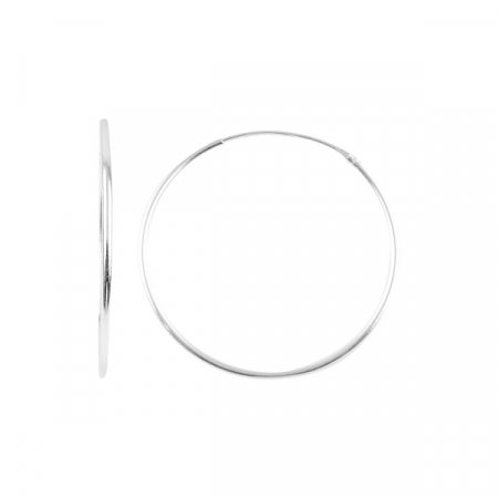 Cercei argint rotunzi creole 30 mm, simpli [0]