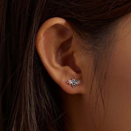 Cercei argint cu albinute colorate [1]