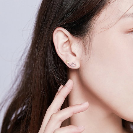 Cercei argint cu avion si inimioara [1]