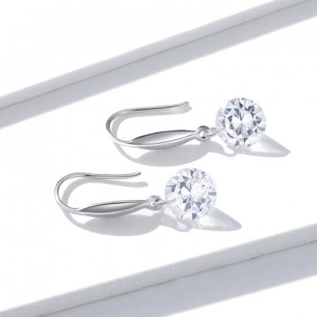 Cercei argint cu cristal stralucitor [2]