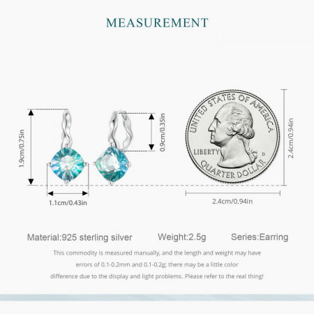 Cercei argint cu cristale albastre [11]