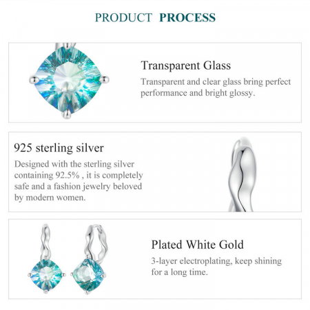 Cercei argint cu cristale albastre [9]