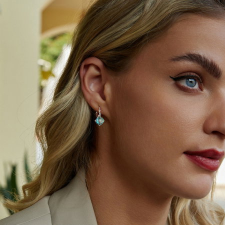 Cercei argint cu cristale albastre [1]