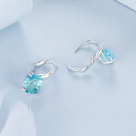 Cercei argint cu cristale albastre [6]