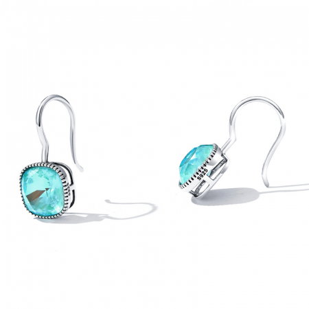 Cercei argint cu cristale Mocha Fluorescent [2]