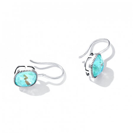 Cercei argint cu cristale Mocha Fluorescent [4]