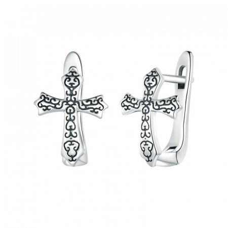 Cercei argint cu cruciulite