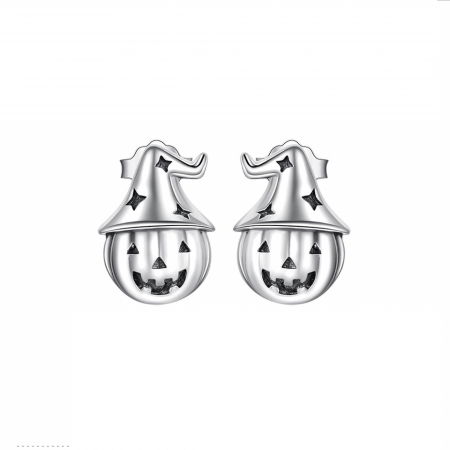 Cercei argint cu dovleac de Halloween