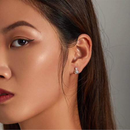 Cercei argint cu dovleac de Halloween [2]