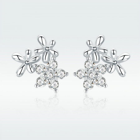 Cercei argint cu trei floricele [4]