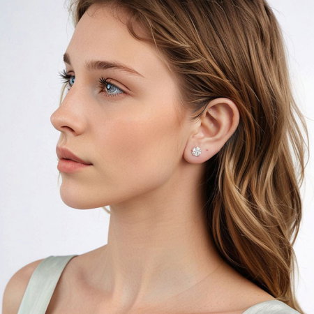 Cercei argint cu flori [2]